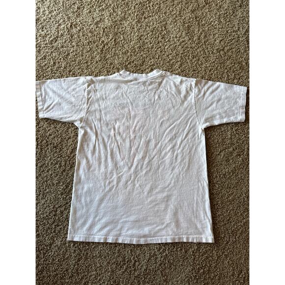 VTG Ciro Art Neon New York City USA Made Single Stitched L White Universitees - Picture 4 of 6